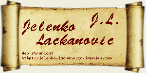 Jelenko Lackanović vizit kartica